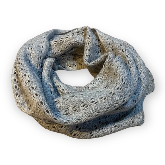 Celeste Accessories - Auction #12 Celeste Cashmere Blend Grey Knit Infinity Scarf